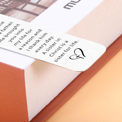 Sisters Gifts from Sister, Sister Religious Bookmark, Sister in Christ Gifts for Women, First Communion Gifts for Girls, Christian Gifts for Sisters, Sister Christmas Easter Confirmation Gifts