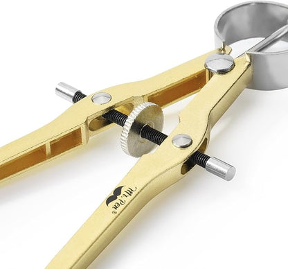 Mr. Pen Professional Geometry Compass - Gold with Extra Leads, Metal with Lock, Drawing & Drafting Compass