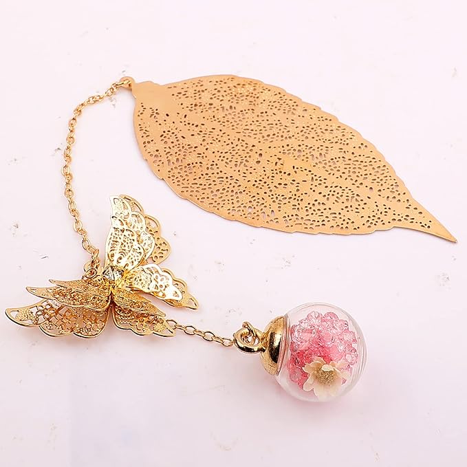 Toirxarn Metal Leaf Bookmark - Unique Gift for Women Ideal for Birthday Teacher Appreciation Mother's Day, Chic Literary Accessory & Elegant Reading Companion for Readers and Book Lovers
