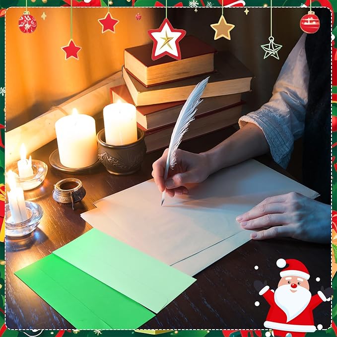 Outus 500 Pcs #10 Business Envelopes Adhesive Standard Envelopes Colored Envelopes for Office Check Invoices Letters Letterhead Invitations Announcements 4-1/8 x 9-1/2'' (Green Series)