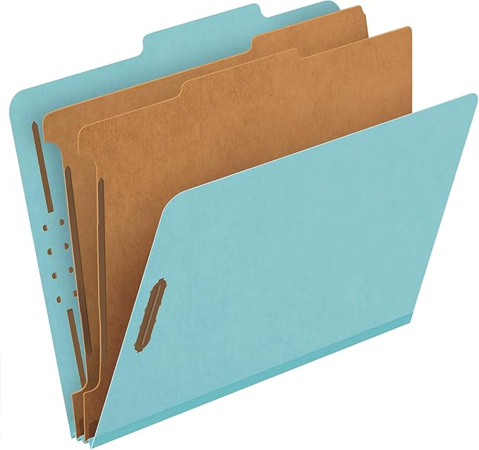 Pendaflex Recycled Classification File Folders, Letter Size, Dark Blue, 10/Box