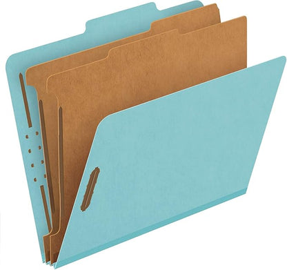 Pendaflex Recycled Classification File Folders, Letter Size, Dark Blue, 10/Box