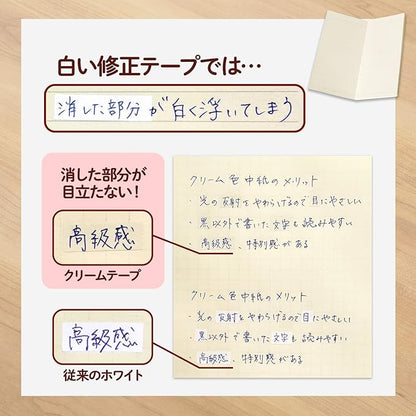 PLUS WH-815Y 51-643 Correction Tape, Whitepatch Cream Tape 0.2 inches (5 mm)