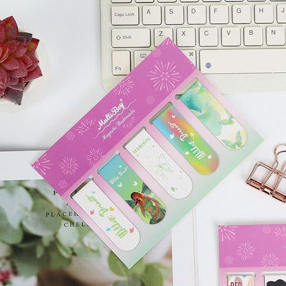 10Pcs Magnetic Bookmarks T-S Bookmarks Page Markers for Fans Readers, Women, Men, Book Lovers, Students Teachers, Funny Office Supplies Stationery Gifts Used in Office, School, Home (Green)