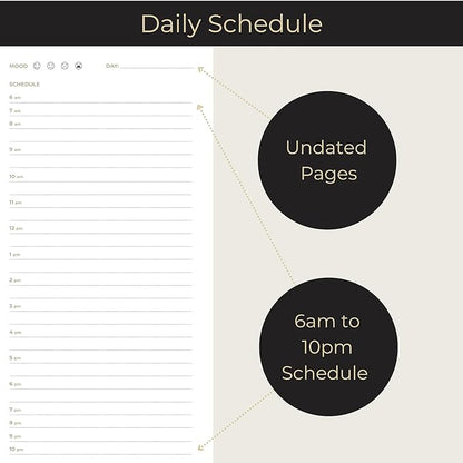 Daily To Do List Notepad for Work - Daily Planner Pad 8.5 x 11 50 Sheet with Gold Edge - Daily Planner Notepad - Daily Schedule Board - Daily Plan - Daily Notepad - Work To Do List Notebook Organizer