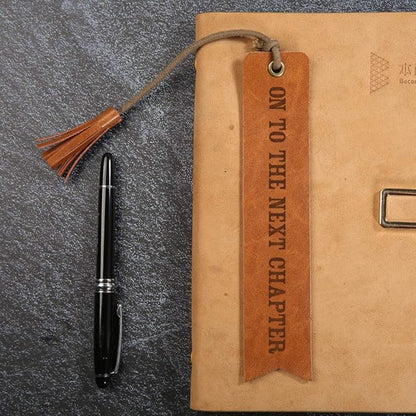 On to The Next Chapter Leather Bookmark Wedding Gift Wedding Favor Bookmark Wedding Reader (on to The Next Chapter)