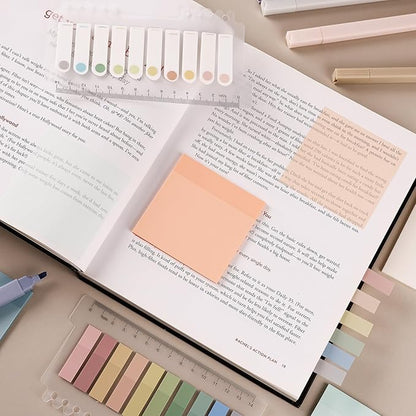 24pcs highlighters Pastel Bulk Assorted Colors Yellow Blue 8 Pads Transparent Sticky Notes tabs Yellow 3x3 Bulk Ruler 6 inch Comes with Colored Labels Sticky Index Tabs Page Book Marker