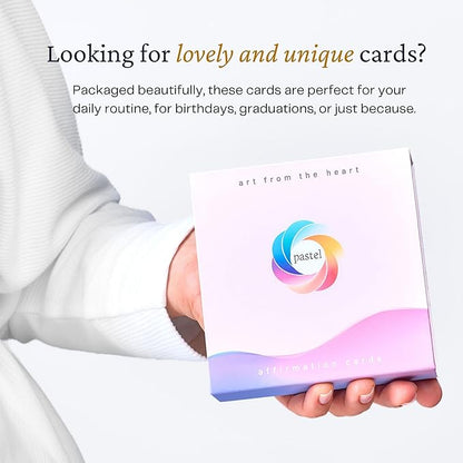 PASTEL Positive Affirmation Cards for Women – Daily Affirmations Cards for Mindfulness, Self Care, Meditation | Inspirational and Motivational Gifts for Women