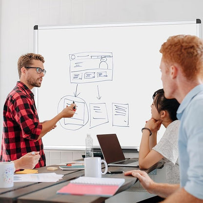 VIZ-PRO Magnetic Whiteboard/Dry Erase Board, 48 X 36 Inches, Pack of 2