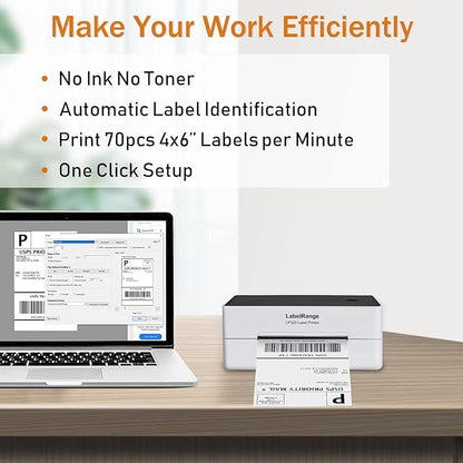LP320 Label Printer – High Speed 4x6 Shipping Label Printer, Windows, Mac, Linux and Chrome OS Compatible, Supports Amazon, Ebay, Shopify, Poshmark, Pirate Ship, Shippo and More
