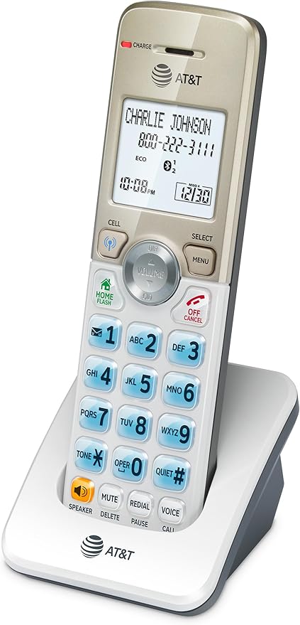 AT&T DL70019 Accessory Handset for DL72x19 Phone with Bluetooth Connect to Cell, Call Blocking, 1.8" Backlit Screen, Big Buttons, intercom, and Unsurpassed Range