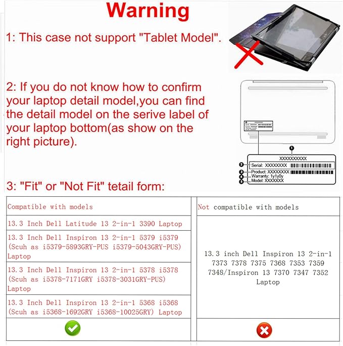 Alapmk Protective Case Cover for 13.3" Dell Inspiron 13 2-in-1 5378 5368 5379 i5378 i5368 i5379 & Latitude 13 2-in-1 3390 Laptop (Warning:Only fit Model 5378 5368 5379),Starry Night