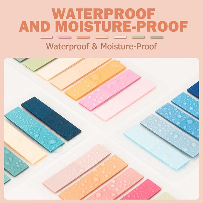 800Pcs Books Tabs for Annotating, Tabs for Notebooks, Sticky Tabs, Morandi Page Markers, Multi-Colored Writeable and Repositionable Book Flags Strip (800Pcs)