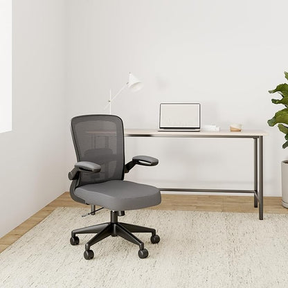 FelixKing Office Chair, Ergonomic Desk Chair Breathable Mesh Chair with Adjustable High Back Lumbar Support Flip-up Armrests, Executive Rolling Swivel Comfy Task Computer Chair for Home Office