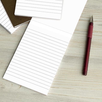 6 Pcs Perforated Note Pads College Ruled - 4" x 6" Inch Writing Notepad for Daily Planning - Perforated Small Notepads with 31 Sheets per Pad - Ruled Papers