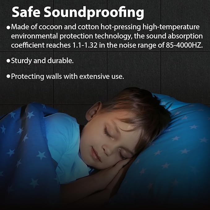 12-Pack Large 48"x36" Cork Board for Office & Walls - Self-Adhesive Felt Wall Tiles with Push Pins | Reusable Tack Board for Home Decor | Removable Alternative to Traditional Cork Bulletin Boards