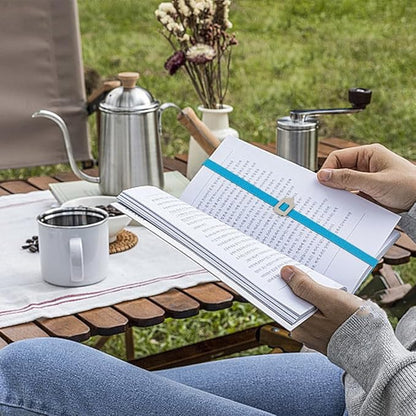 CRASPIRE Elastic Bookmark Blue Book Marks with Pointer Elastic Rope Band Strap Planner Bookmarks Page Tags for Reading Library Lovers Teachers Classmates Friends Birthday Gifts