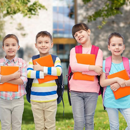 Cholemy 36 Pcs Plastic Pocket Folders with Prong 2 Heavy Duty Pockets Folders with 3 Prongs Letter Size Paper Folders Bulk File Plastic Folders with Fasteners for Office Workers (Orange)