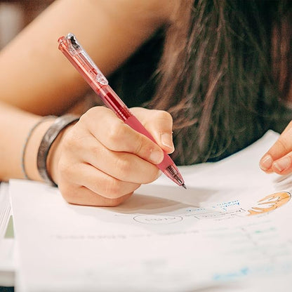 WRITECH Retractable Fine Point Gel Pens (Red)