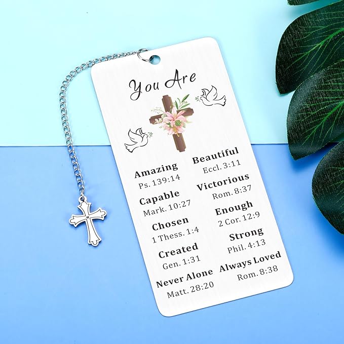 Christian Gifts for Women Faith Confirmation Gifts for Teen Girls Stocking Stuffers Christmas Gifts Bible Accessories Bookmark Faith Based Spiritual Gift for Women Sponsor First Communion Baptism Gift