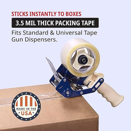 Aviditi Tape Logic 2 Inch x 55 Yard 3.5 Mil Clear, Heavy Duty Acrylic Packing Tape, 6 Pack, Perfect for Packing, Shipping, Moving, Home and Office (T9013506PK)