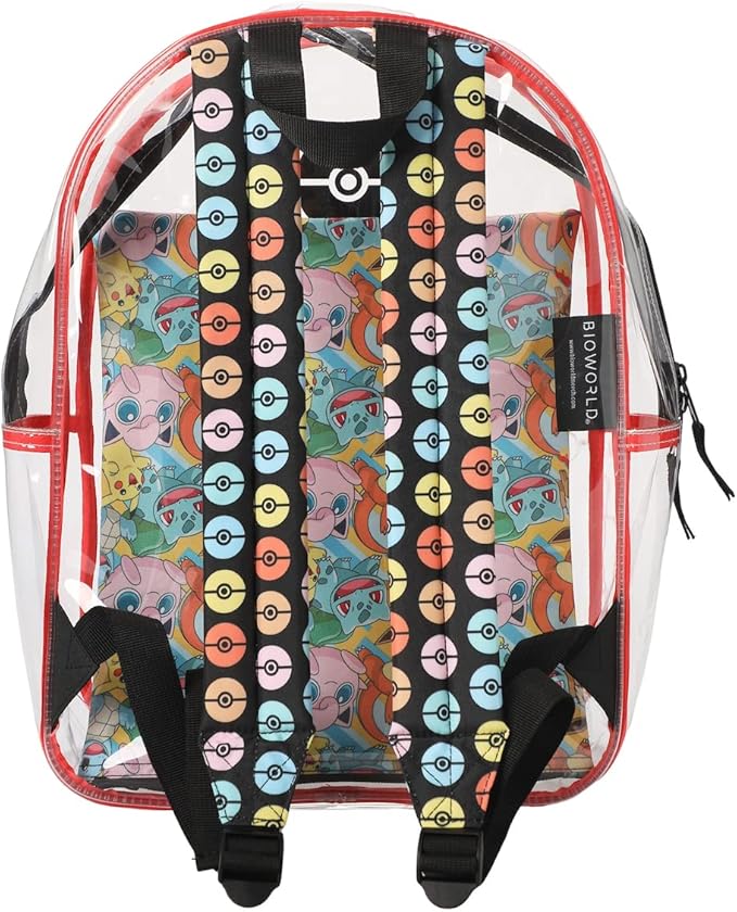 Pokemon Multi Character AOP Adult 17 Backpack With Removable Laptop Pouch