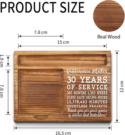 30th Work Anniversary Sticky Note Holder, Thank You Appreciation 30 Year Work Anniversary Decor Gifts for Women, Employee, Him, Her, Happy 30th Work Anniversary Self-Stick Note Pad Holders GSH29