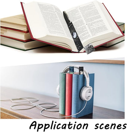 GORGECRAFT 1 Box 30PCS Bookmarks Aesthetic Galaxy Bookmarks Cool Space Starry Sky Bookmarks Vintage Style Clip in Bookmark Page Marker for Women Men Book Lovers Book Club Classroom Gift(Dark Blue)