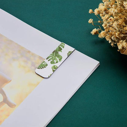 Chinco 10 Pieces Magnetic Bookmarks Magnet Page Markers Assorted Book Markers Set for Students Reading Gifts for Christmas(Tortoiseshell Leaf)