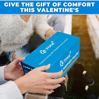 Elegant Lumbar Support Pillow for Office Chair - Ergonomic Back Support with Breathable 3D Mesh Cover, Ideal Gifts for Women,Birthdays & Holidays, Well-Suited for Office Chairs, Gaming Chairs (Black)