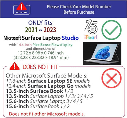 mCover Case ONLY Compatible for 2021-2023 14.4" Microsoft Surface Laptop Studio Notebook Computer - Green