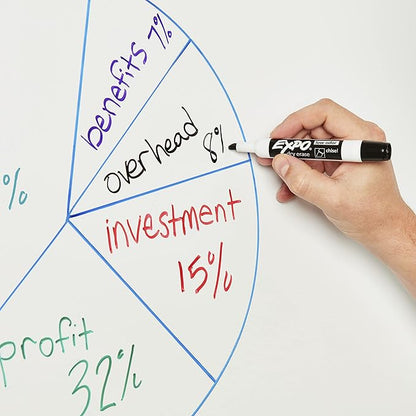 EXPO Low Odor Dry Erase Markers, Chisel Tip, Assorted Colors, 16 Count