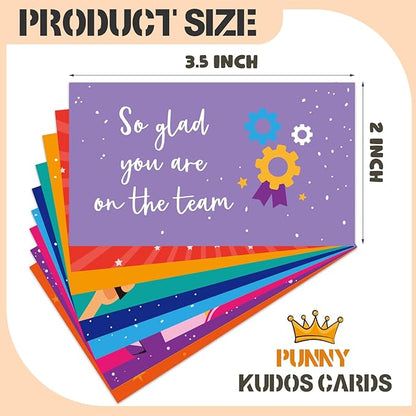 Yeaqee 240 Pcs Employee Appreciation Kudos Cards Funny Blank Back Motivational Card Encouragement Thank You Note Recognition Card for Teacher College Affirmation Gift(Classic)