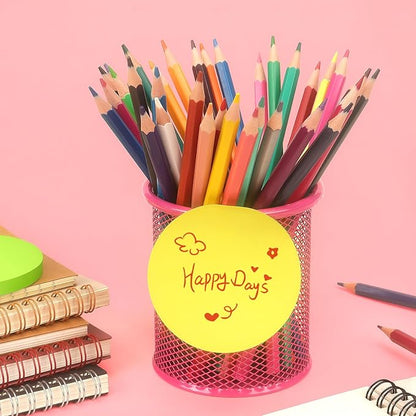 Round Sticky Notes 8 Color Bright Colorful Sticky Pad 75 Sheets/Pad Self-Sticky Note Pads