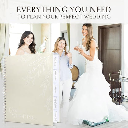 Beautiful Minimalistic Wedding Planner Book and Organizer - Enhance Excitement and Makes Your Countdown Planning Easy - Unique Engagement Gift for Newly Engaged Couples, Future Brides and Grooms