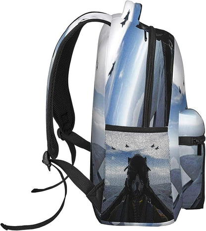 Airplane Aircraft Backpack Fighter Pilot Travel Laptop Backpacks Ruckasck Book Bags Plane School Bag for Boys Girls Kids Childrens Teenager