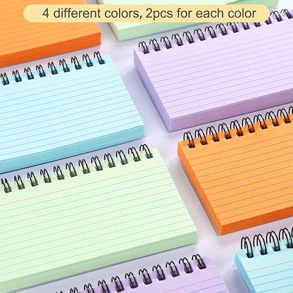 Koogel Index Cards 3 x 5 Inch, 400 Count, Ruled Lined both Side, 4 Colors with Waterproof Covers