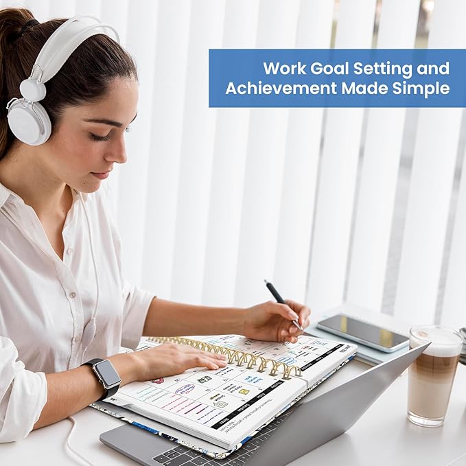 2026 Planner, Weekly and Monthly Planner for Women, January 2026 to December 2026, Pretty Hardcover 2026 Calendar Planner Book with Tabs, Inner Pocket, Spiral Bound, Perfect Office Home School Supplies - 8.5" x 11", Azure Garden