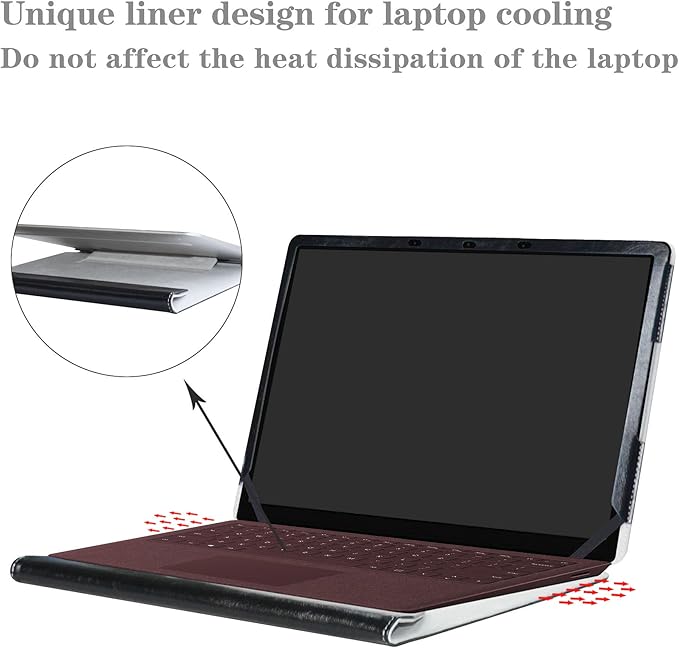 Alapmk Protective Case for 13.5" Microsoft Surface Laptop 5 13.5/Surface Laptop 4 13.5/Surface Laptop 3 2019/Surface Laptop 2 2018/Surface Laptop (Not fit Surface Laptop 3 15/Surface Laptop Go),Black