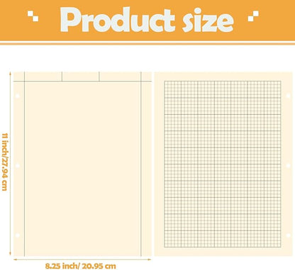 Seajan 2 Pcs Engineering Computation Pad Engineer Pad 8.5 x 11 Inches Engineering Notebook Graph Paper Notebook, 5 Squares Per Inch Evidence Engineering Pad, 100 Sheets/Pack (Yellow)