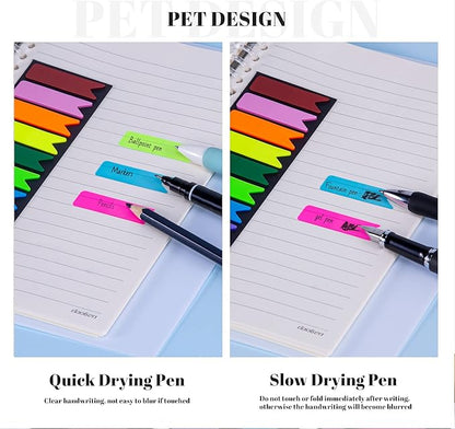 Golcellia 1200 Pieces Sticky Tabs Index Tabs, Book Tabs Flags Sticky Note Colored Writable and Repositionable Book Markers, (10 Colors, 6 Sets) Book Annotation Tabs Supplies