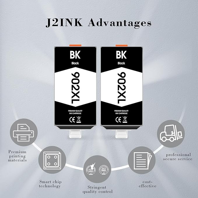 902XL 902 Ink Cartridges for HP Printers Replacement for HP 902XL 902 XL HP902XL/902 HP902XL Black Printer Ink Cartridges Combo Pack for HP Officejet Pro 6978 Ink Cartridges Work for 6968 6958 6970