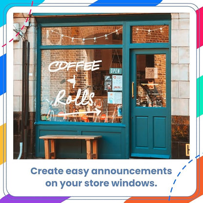 Chalkola 5 White Chalk Markers for Chalkboard Signs, Blackboard, Car Window, Bistro, Glass | 5 Variety Pack - Thin, Fine Tip, Bold & Jumbo Size Erasable Liquid Chalk Pens (1mm, 3mm, 6mm, 10mm, 15mm)