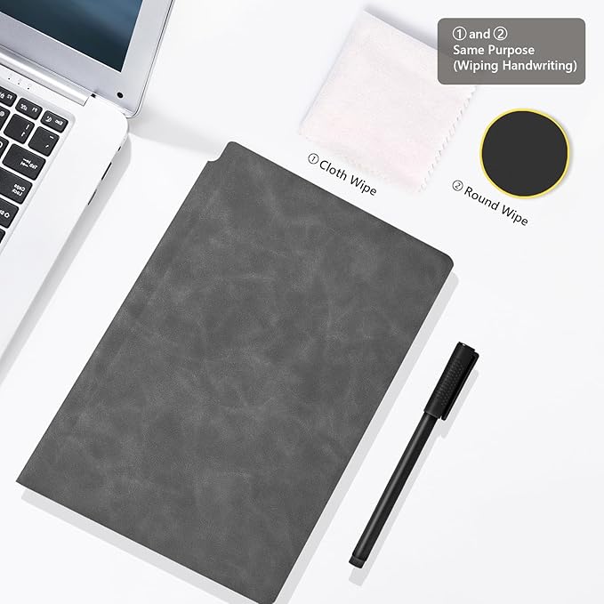 Portable Dry Erase Board,Portable White Board,Small Dry Erase Board,Foldable,Erasable,Repeatable,9.5 * 6.6 inches,for Office,Home,School,Study,Meeting(Black)