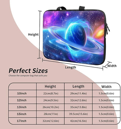 Universal Tablet Laptop Sleeve Case 10 inch, Cosmic Planet Slim Carrying Case Durable Handbag Travel Laptop Bag for 7 to 10-inch Laptops/Notebook/Kids Tablet/ipad/eBook Readers