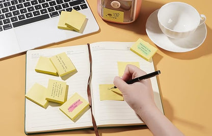 Mini Sticky Notes 1.5x2 in, 36 Pad Canary Yellow Strong Adhesive Post, Suitable for School, Home, Office, Clean Removal
