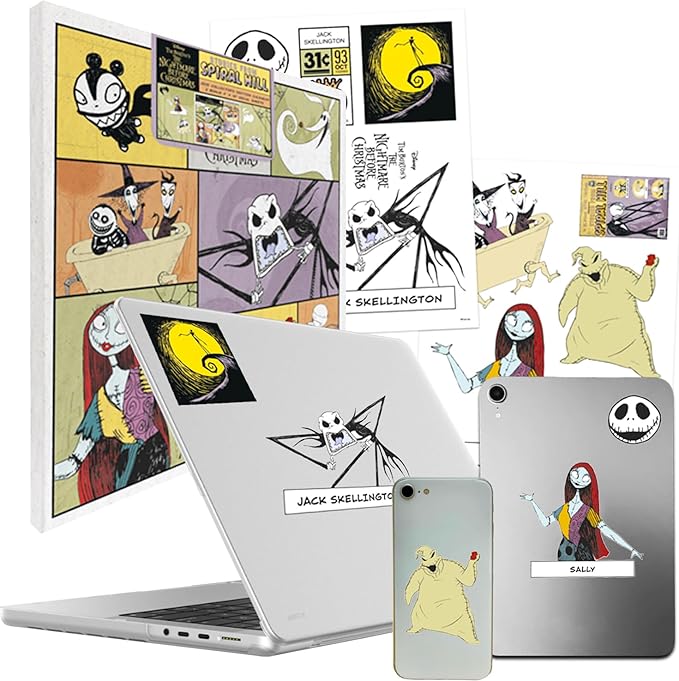 Disney Nightmare Before Christmas Calendar 2025 - Deluxe 2025 Jack Skellington Collector's Edition Wall Calendar Bundle with Decals & Over 100 Calendar Reminder Stickers (NBC Gifts, Office Supplies)