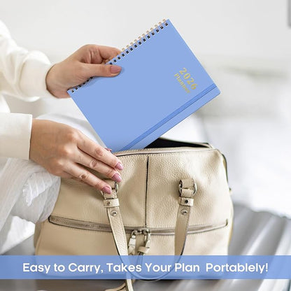 2026 Planner, Weekly and Monthly Calendar Planner, January 2026 - December 2026, Hardcover 2026 Calendar Planner Book with Tabs For Women & Men, Inner Pocket, Spiral Bound, Perfect for Office Home School Supplies - A5 (6.3" x 8.5"), Lavender