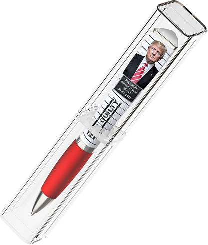 Trump Not Guilty Ballpoint Pen, MAGA Not Guilty Design, Trump Merchandise Donald Trump Gifts for Men & Women, Make America Great Again Donald Trump Not Guilty Pen - Imprinted In The USA (3-Sided Pen)