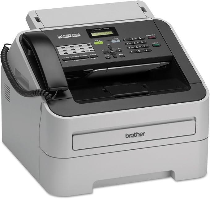Brother Printer FAX2940 Wireless Monochrome Printer with Scanner, Copier and High-Speed Laser Fax, Black/gray
